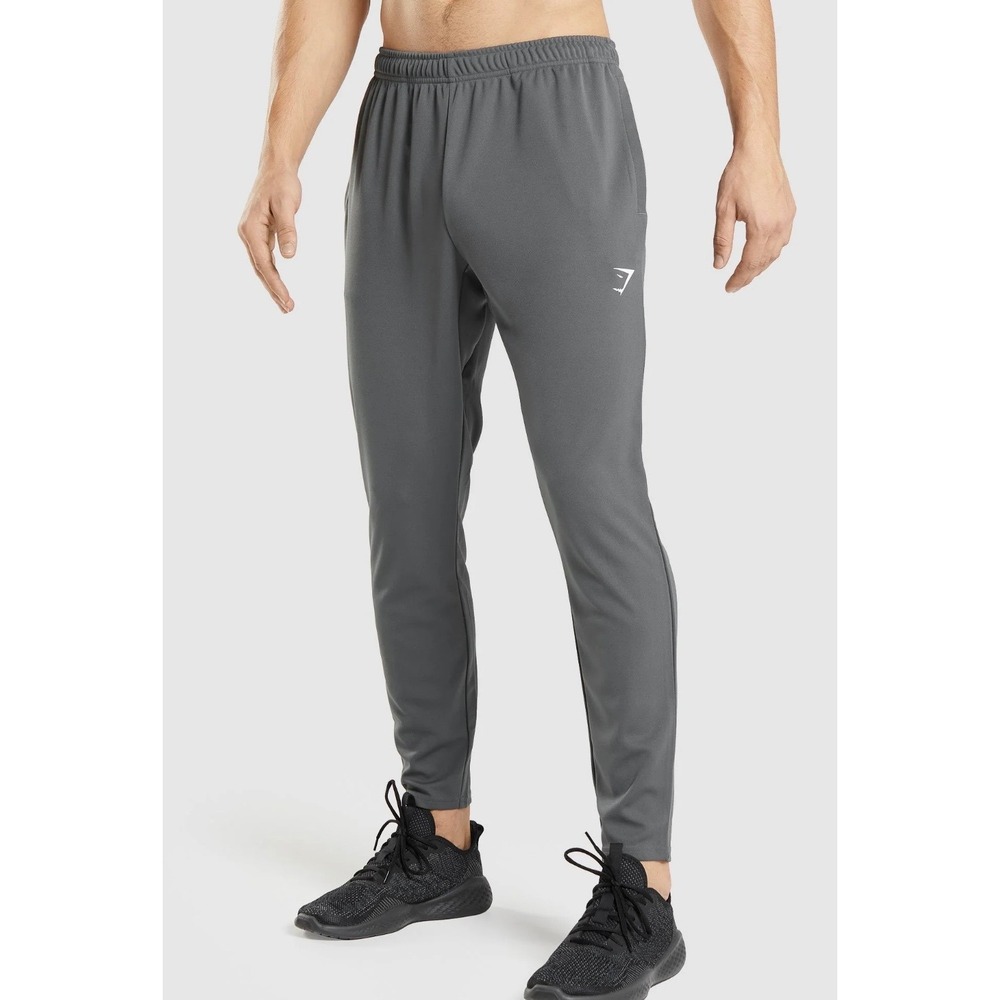 Gymshark Arrival Knit Joggers Mens Medium Charcoal Grey Tapered Slim Sweatpants